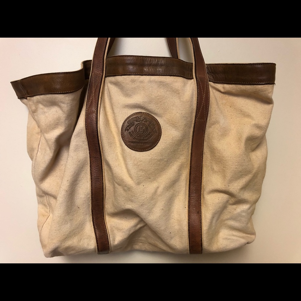 Henri Bendel vintage canvas tote bag.